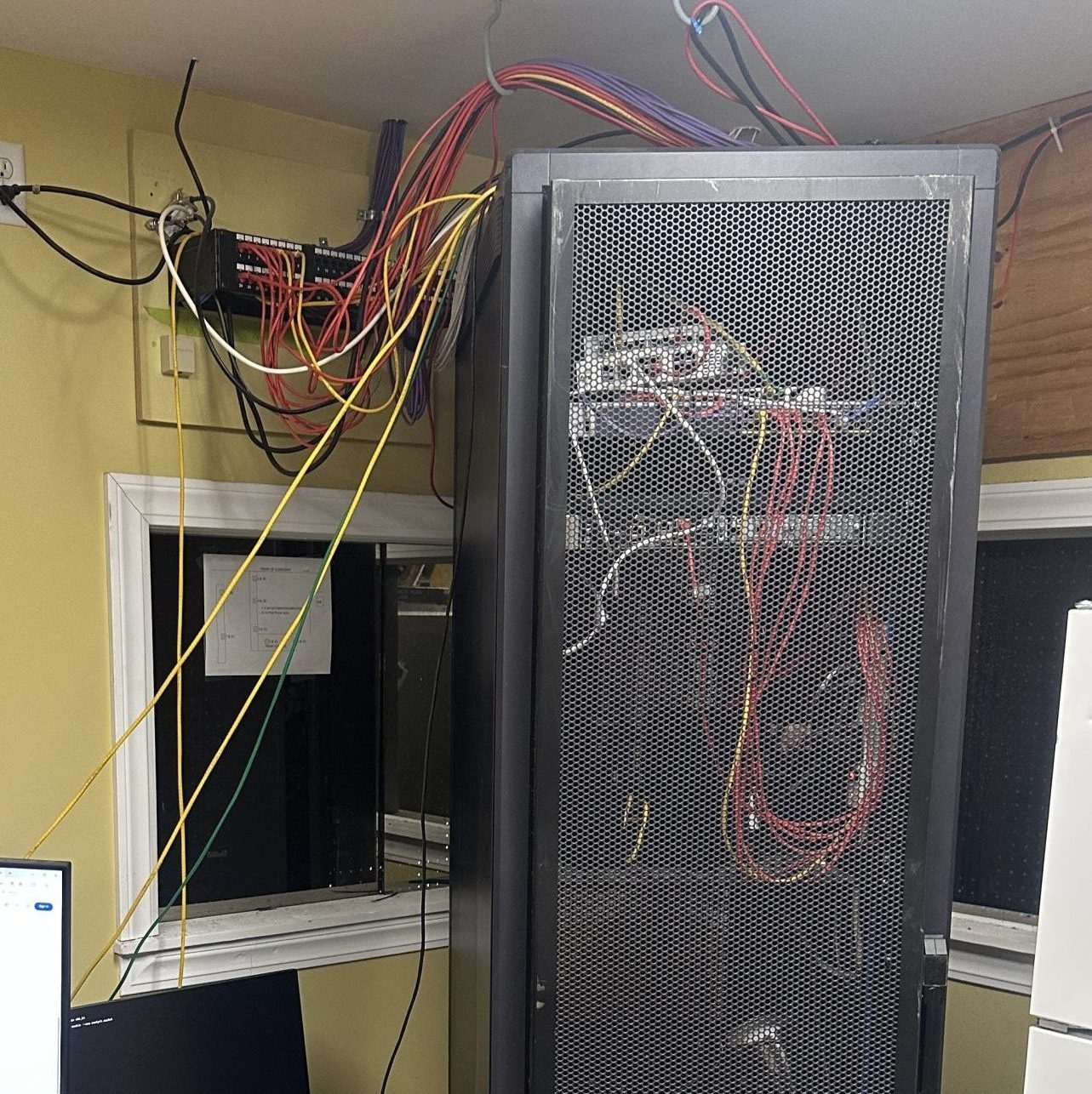 messy rack area